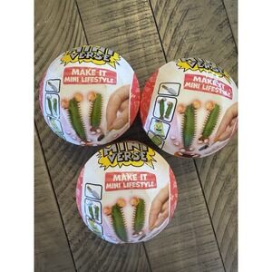 MGA Miniverse Series 1 Make It Mini Lifestyle Set of 3 Sealed Collectible Balls